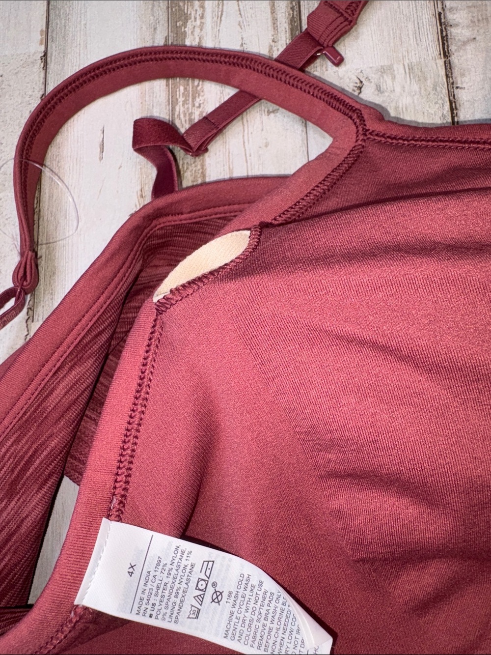 Old Navy Active Seamless Marled Rose Bralette Plus Size 4X - Picture 8 of 12